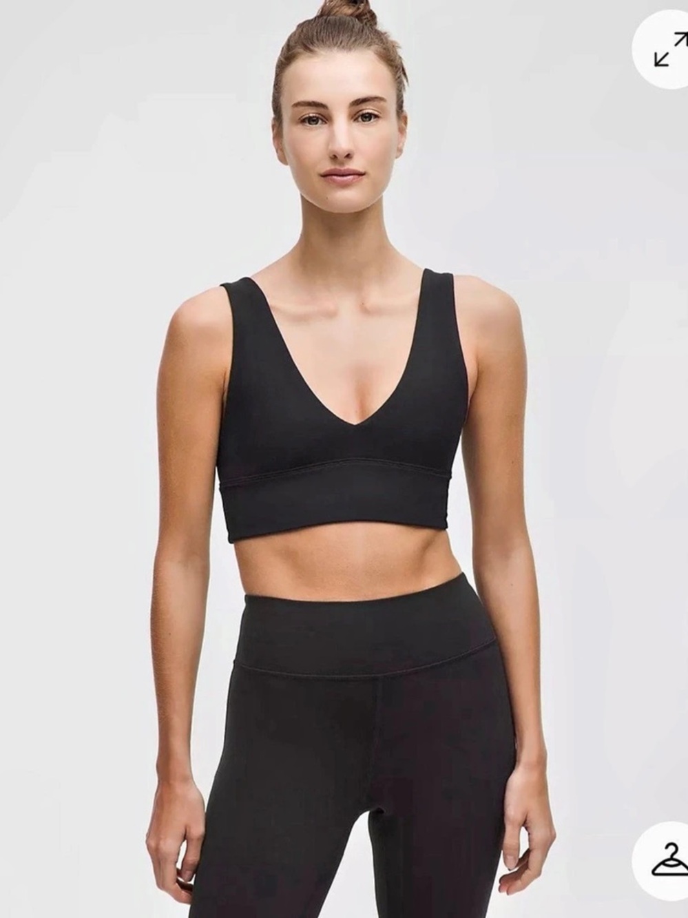 lululemon Black V-Neck Sports Bra